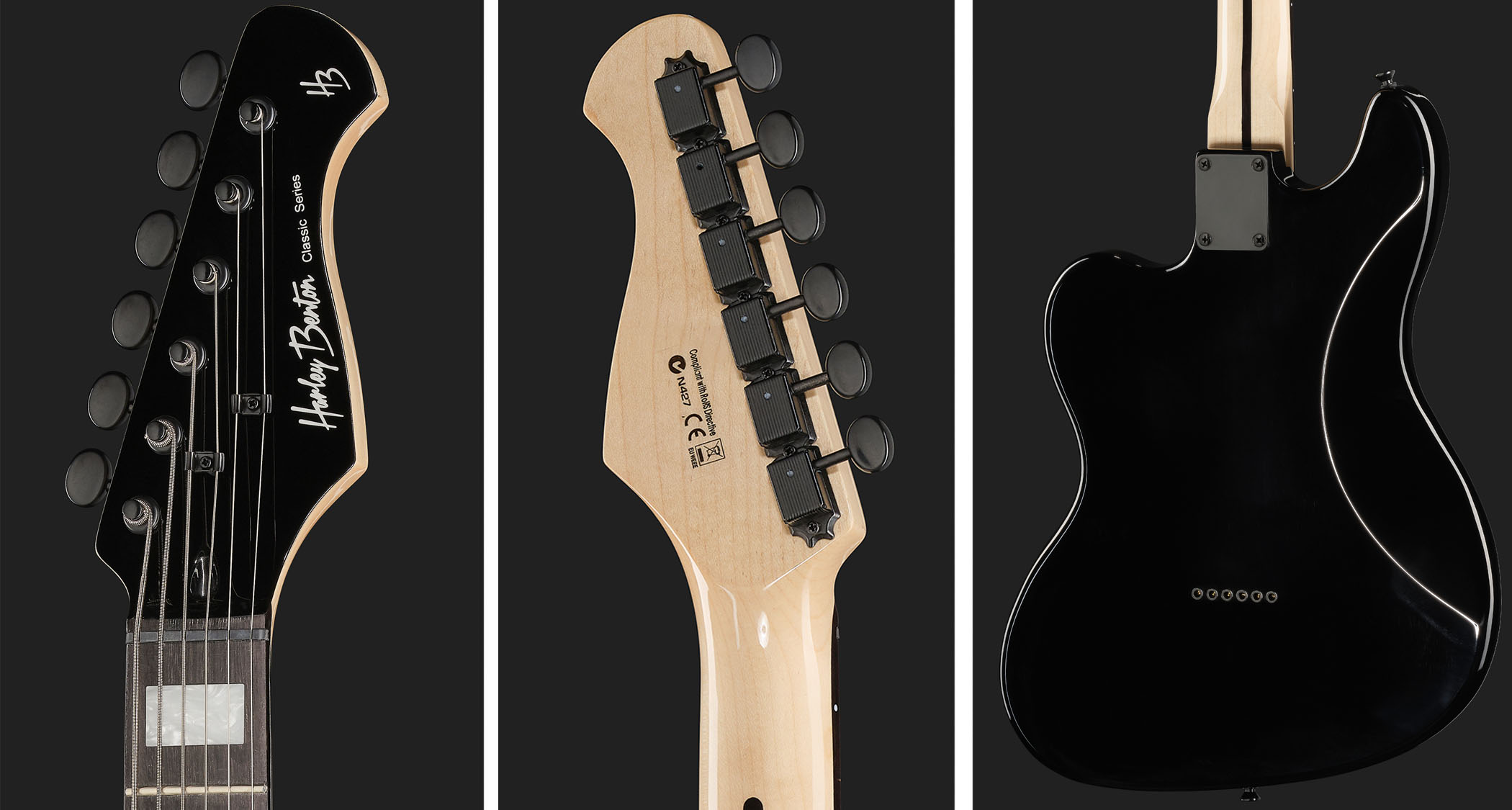 Harley Benton JA-Baritone HH BK