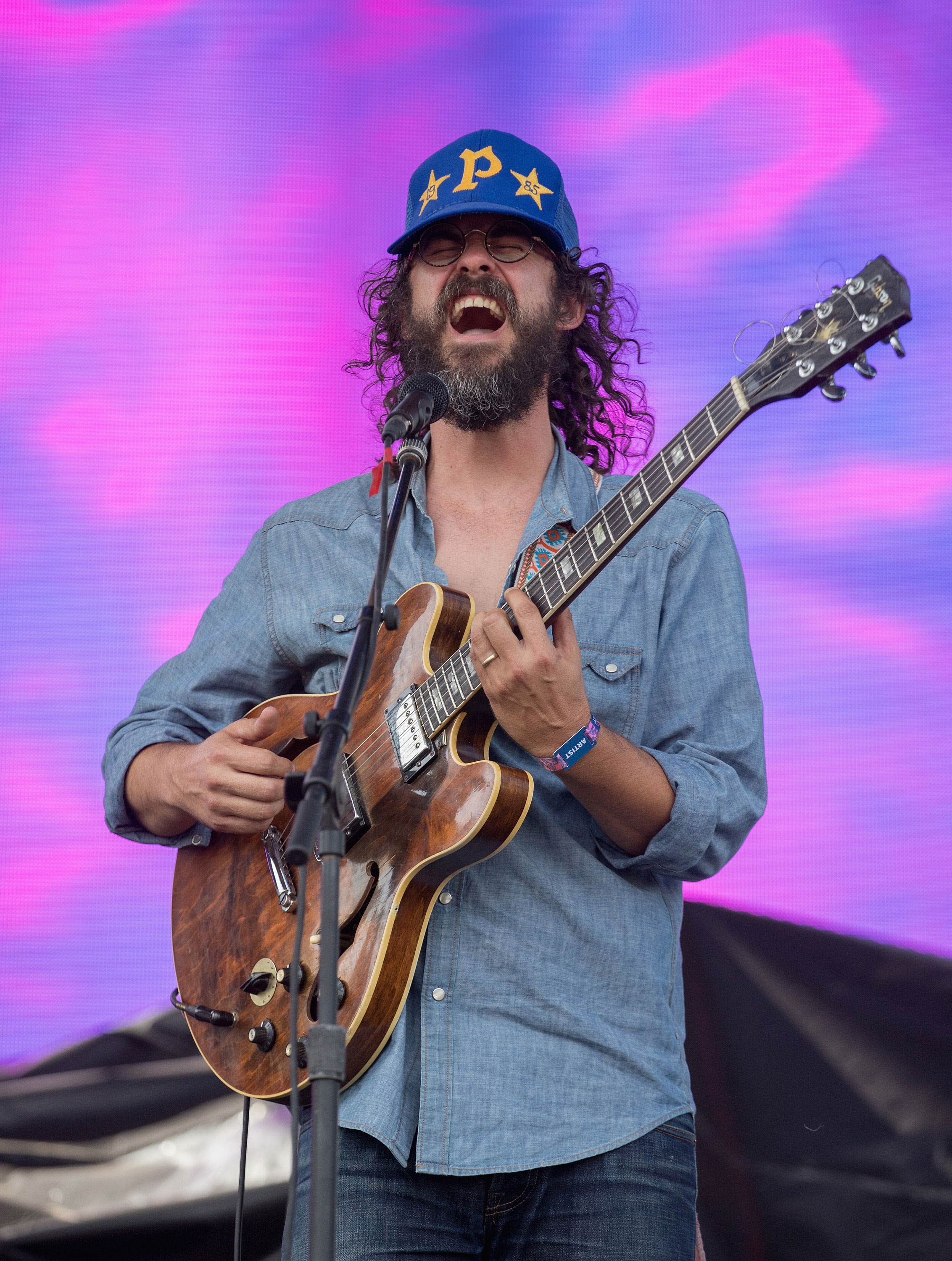 James Petralli of White Denim performs onstage during day two of Float Fest at Cool River Ranch on July 22, 2018 in Martindale, Texas