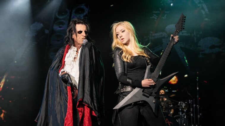 Alice Cooper introduces a fresh 22-year-old guitarist.]
