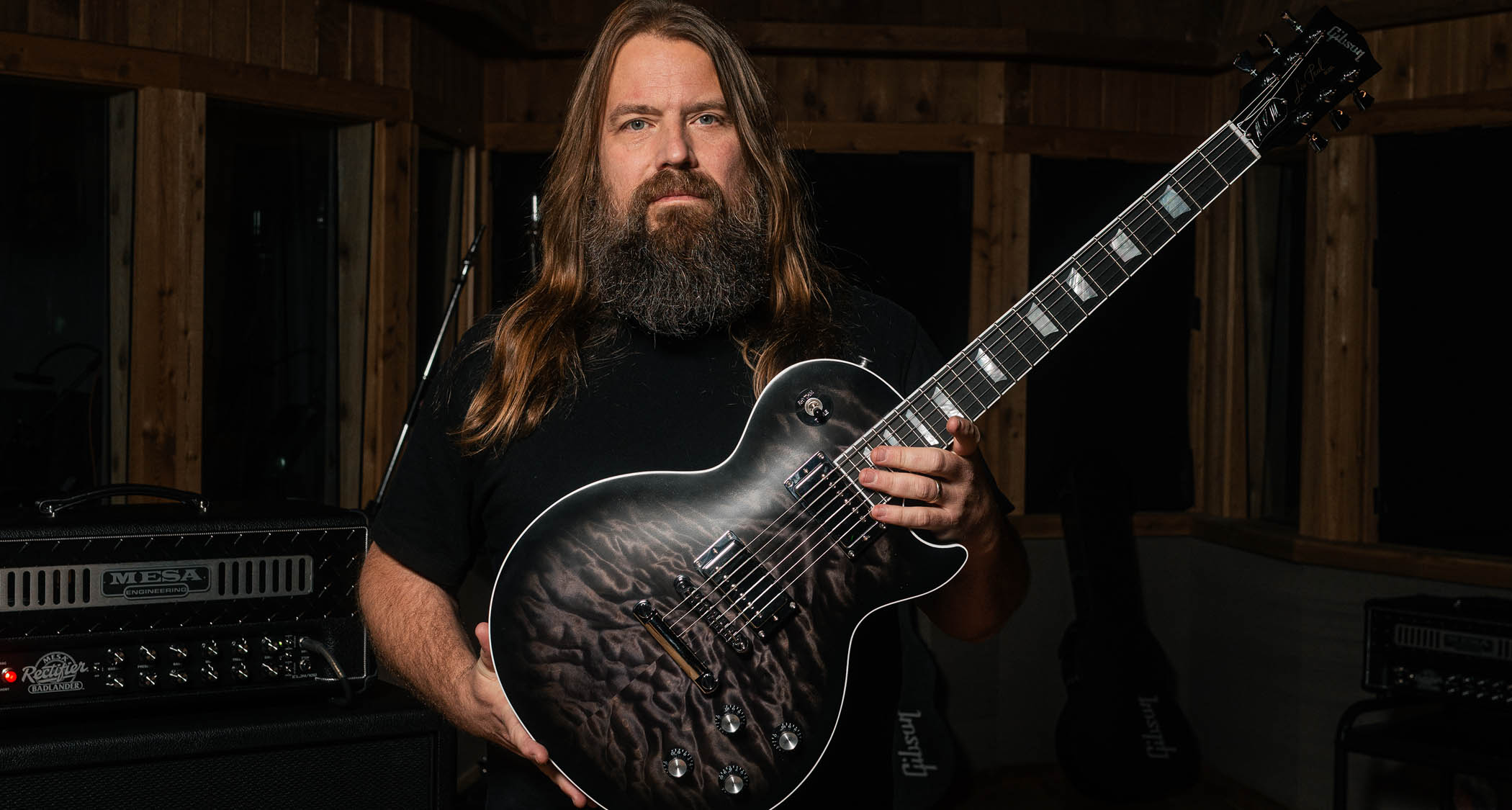 Mark Morton with his signature Les Paul Modern