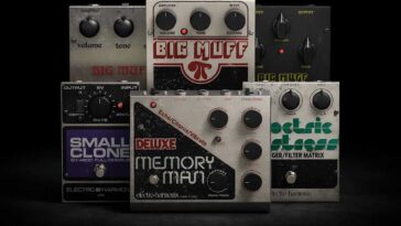 Electro-Harmonix introduces six iconic pedals as software plugins.]