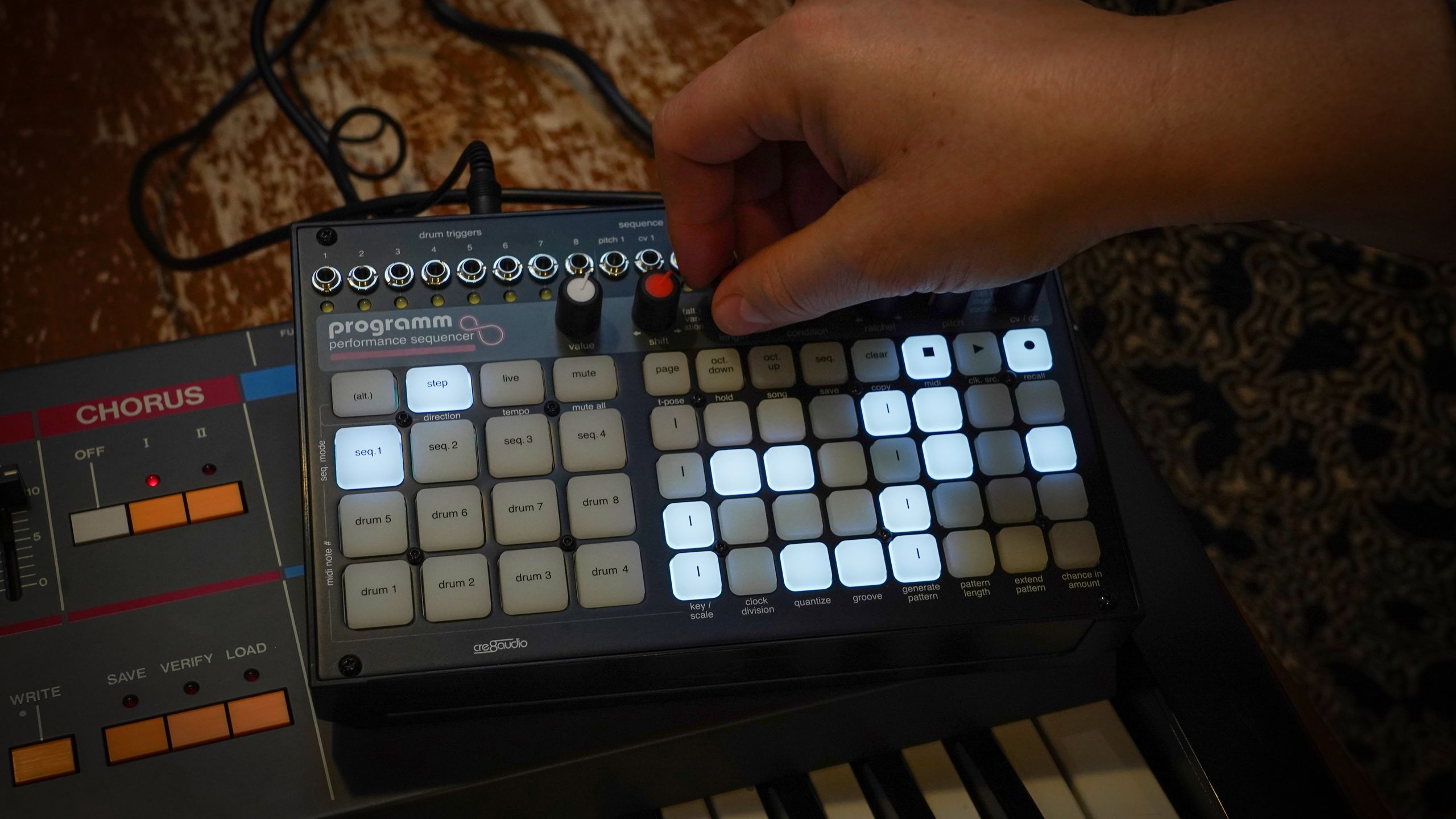 "Engage, Perform, or Allow the Machine to Guide You: Cre8audio Programm is a CV and MIDI Sequencer Merging Playability with Algorithmic Creation"]