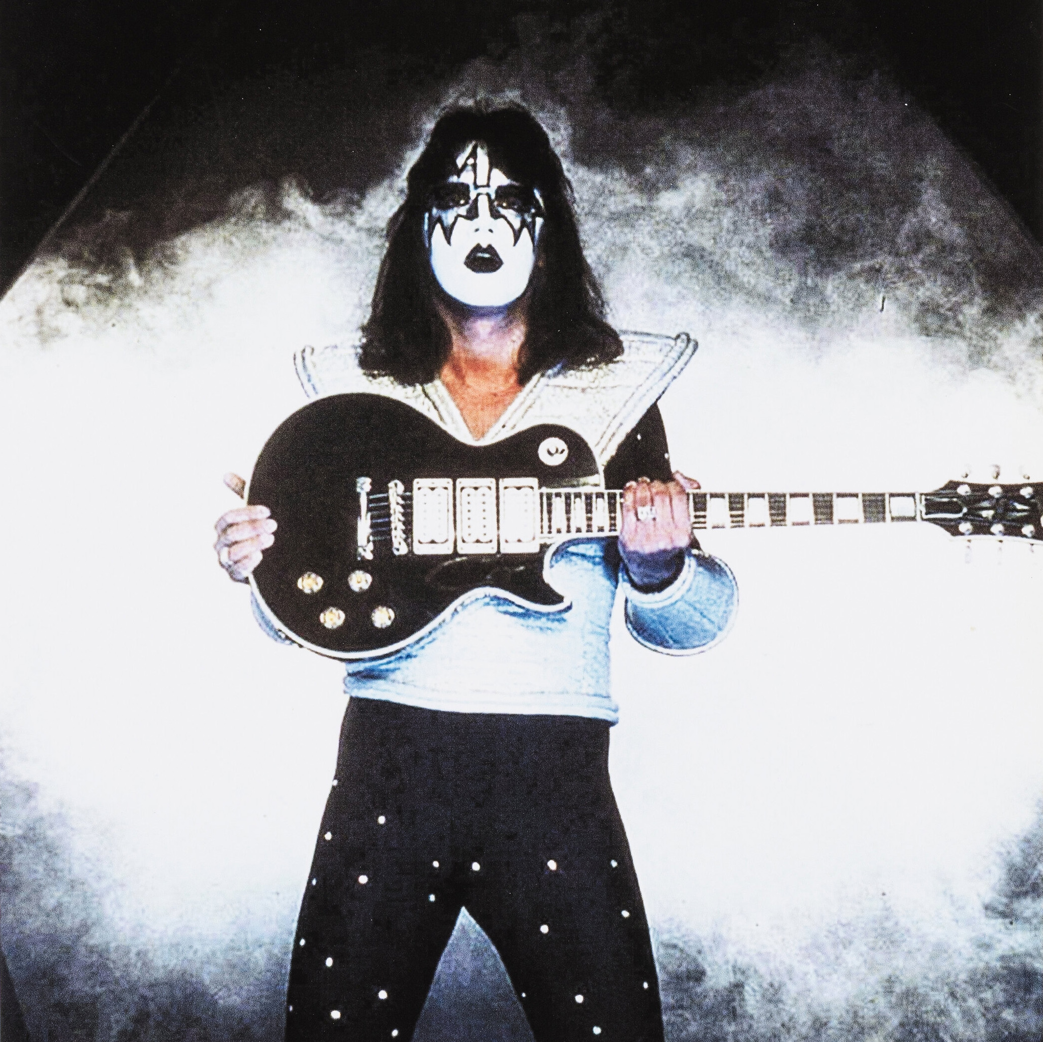 Ace Frehley with his 1972 Gibson Les Paul Custom 