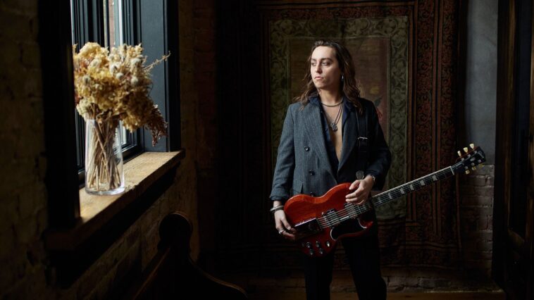 Gibson Introduces Jake Kiszka's Signature SG Model with Greta Van Fleet.]
