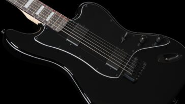 Harley Benton unveils an affordable baritone under $250, demonstrating that you can achieve low tunings on a budget while looking stylishly unique.]