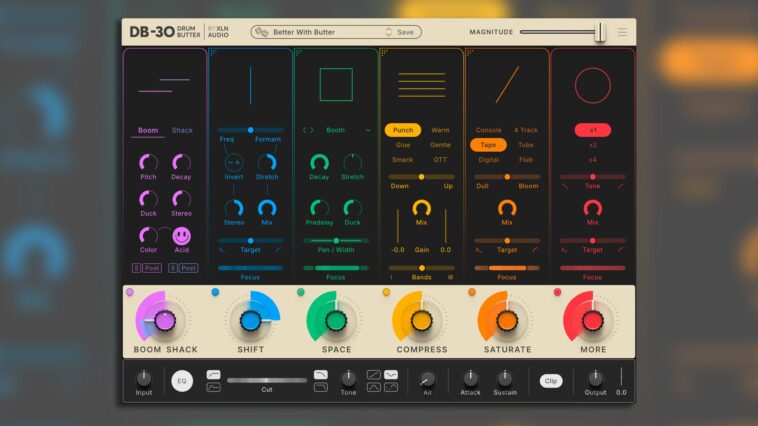 “Much like a new distortion pedal inspires you to play guitar, I sought that same excitement for DB-30”: XLN Audio aims to revive the joy of drum processing with DB-30 Drum Butter.]