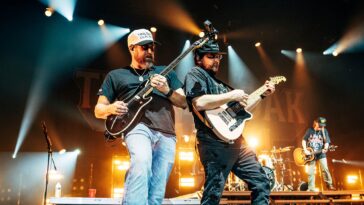 Treaty Oak Revival's spirited country rock guitar sound]