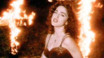 "With the opening guitar riff before the door slams in 'Like a Prayer,' it's Prince: How Madonna moved from mainstream pop to deeper themes with a controversial classic that stirred the Vatican."]