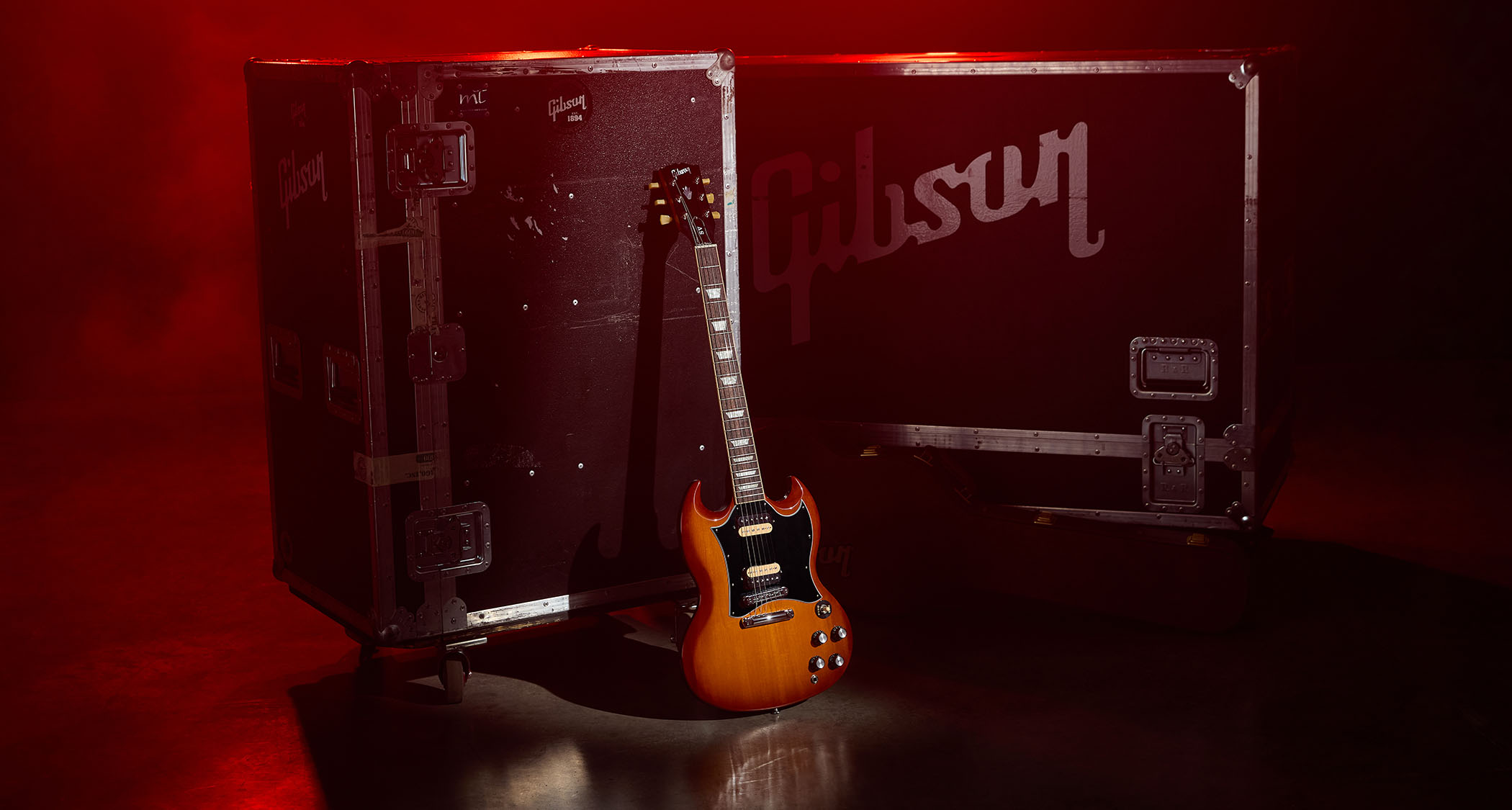 Gibson Sadler Vaden SG Standard: the guitarist's new signature model arrives in a Natural Burst finish with a black pickguard &mdash; just like the 2005 SG he has been playing onstage with Jason Isbell