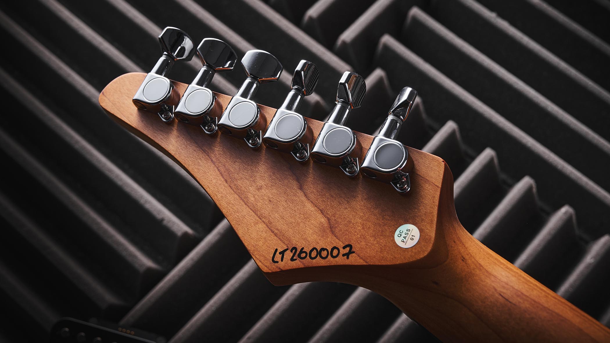 The red hardtail pickup-swapping offset is made in China, and comes with three Seymour Duncan and Guitar-X pickups included