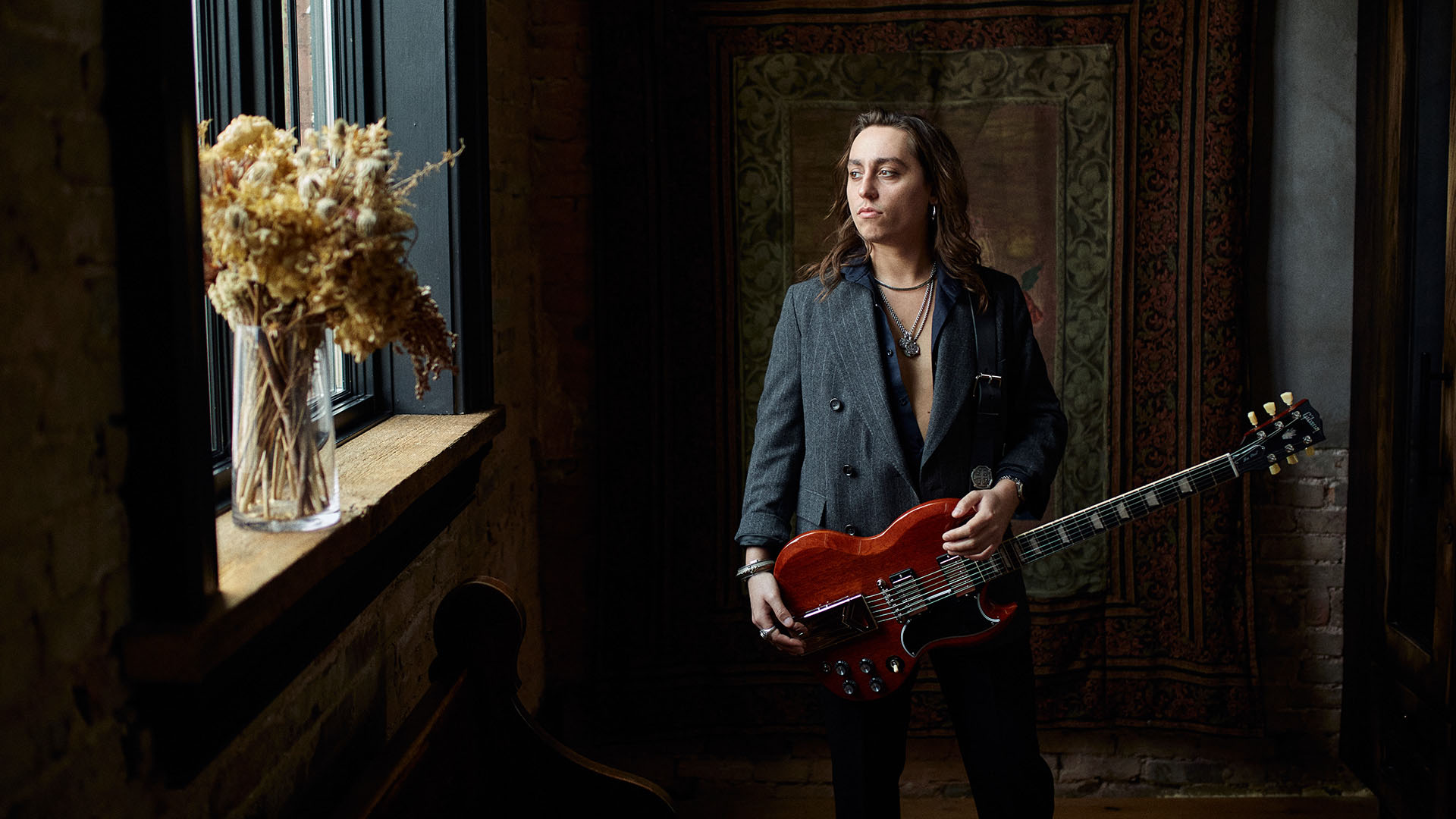The Gibson Jake Kiszka SG Standard is inspired by the Greta Van Fleet guitarist's original '61 Les Paul SG, aka the Beloved.