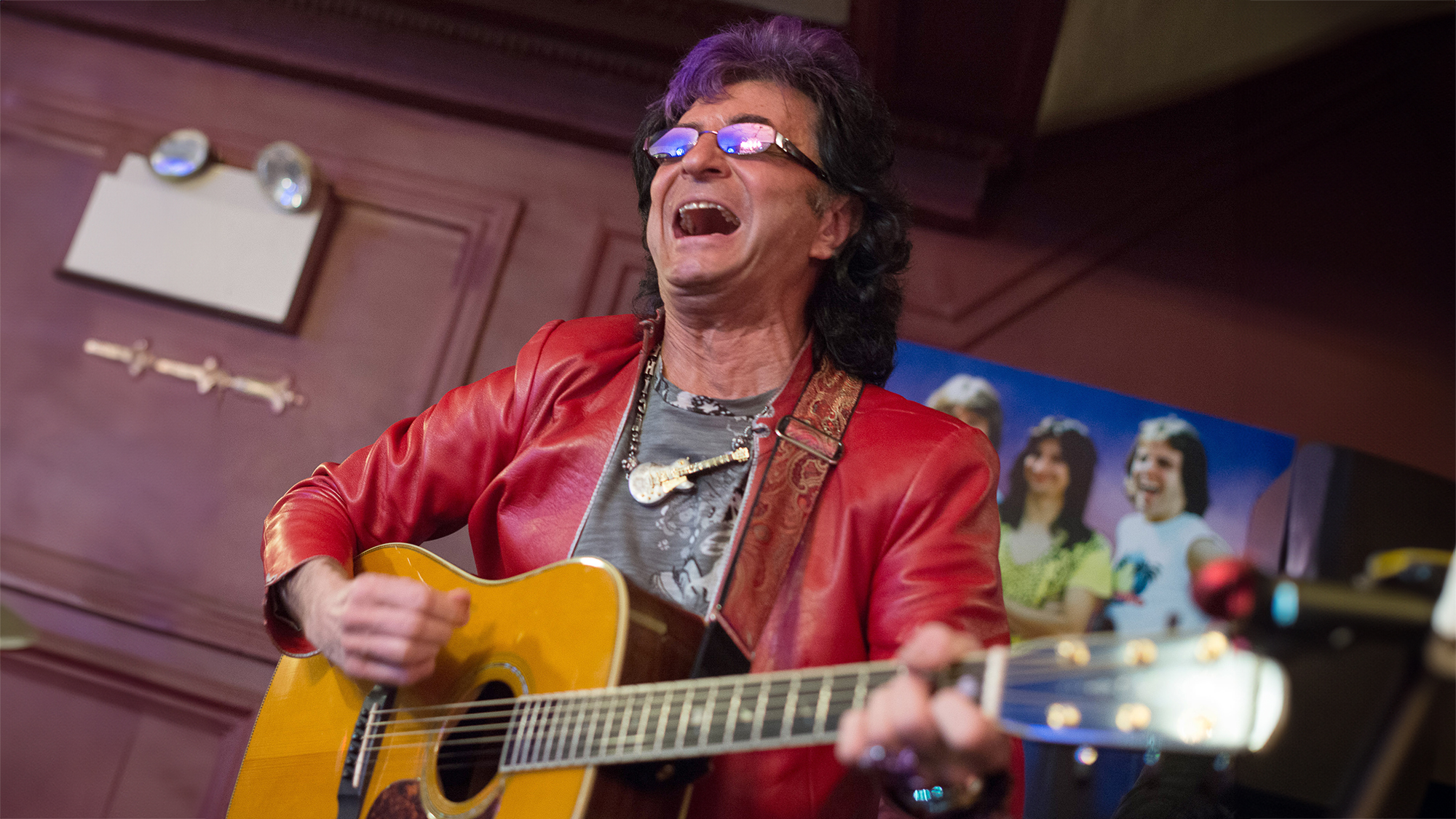Jim Peterik from band Survivor attends attends "Rock Of Ages" 5th Anniversary On Broadway celebration at Helen Hayes Theatre on April 8, 2014 in New York City.