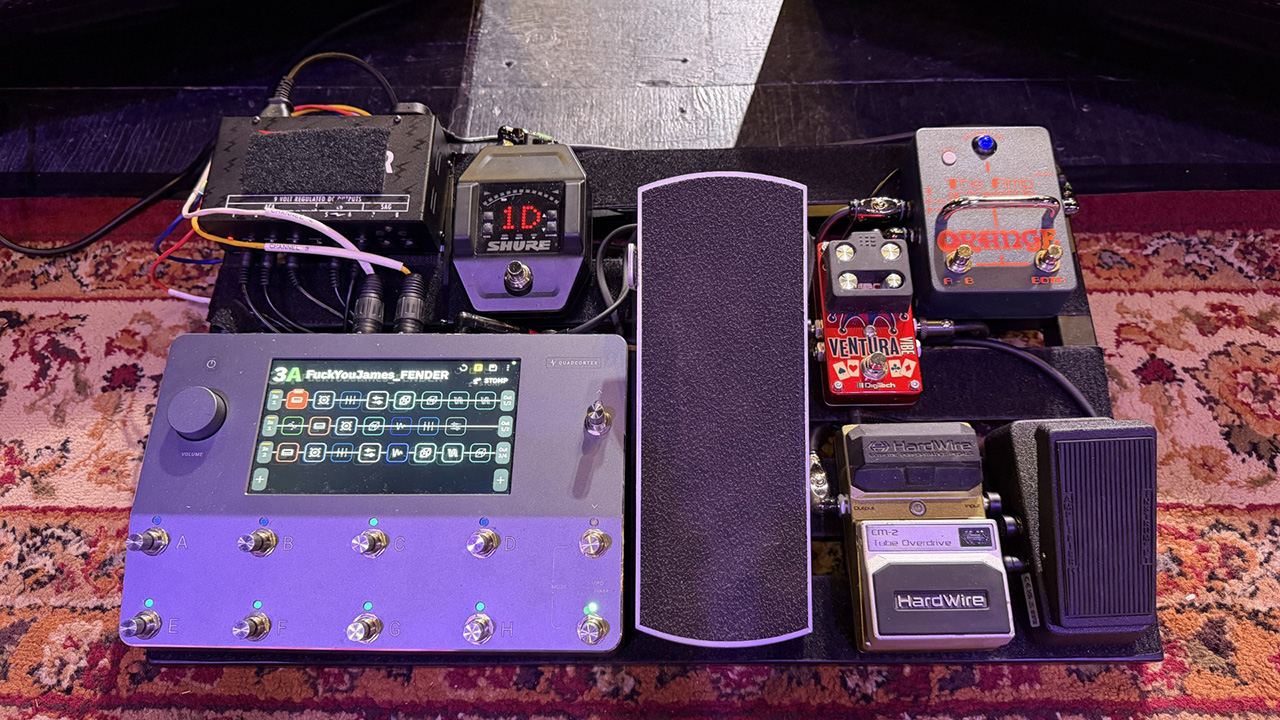 One of Peter Klett&rsquo;s pedalboards