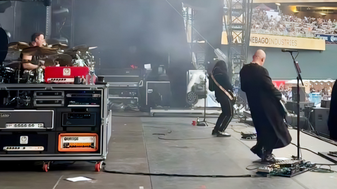 Billy Corgan's amp setup at the Smashing Pumpkins' live show