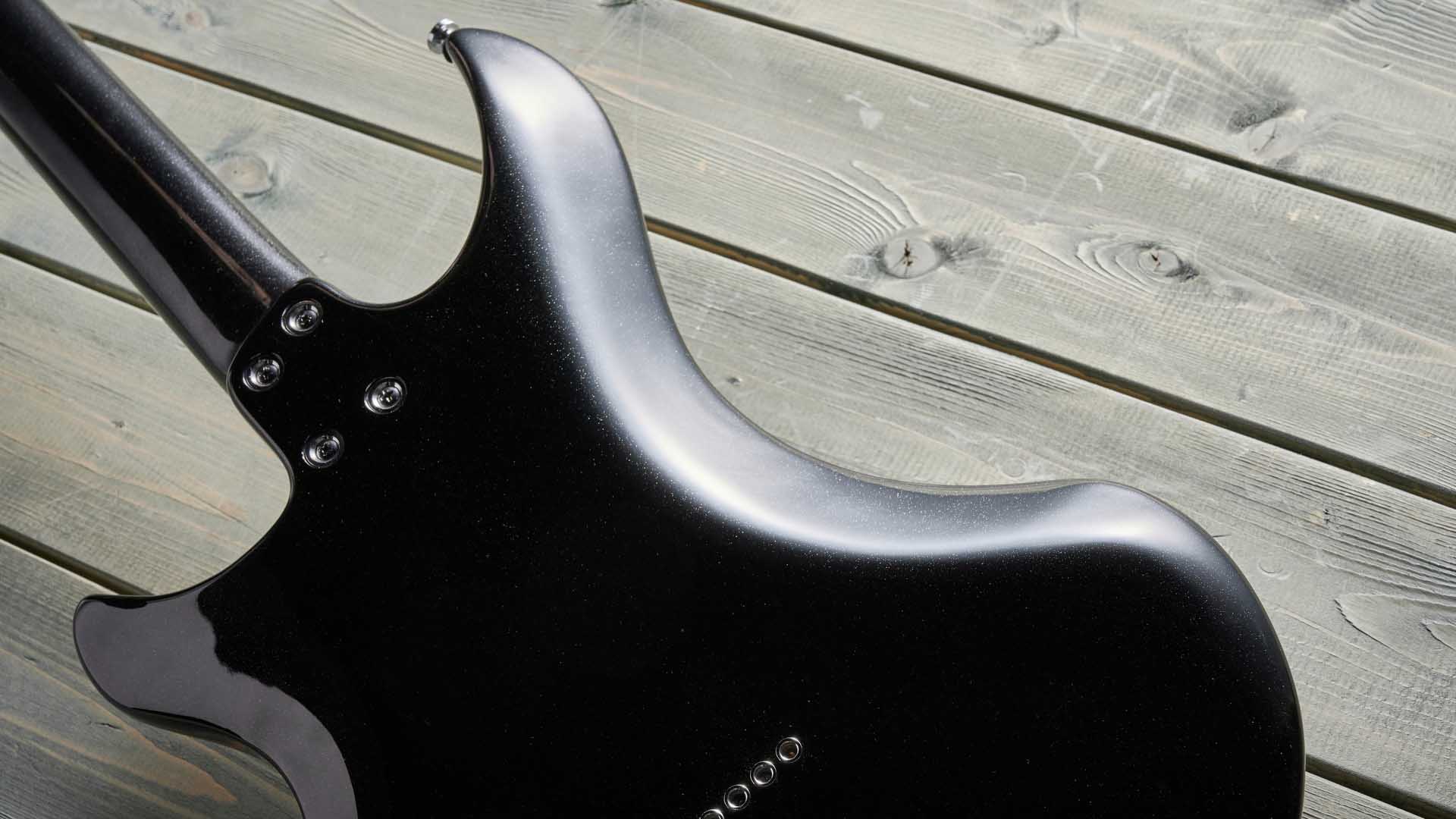 The Venus Revolution is a short-scale electric designed for female players and comes with swappable pickguards