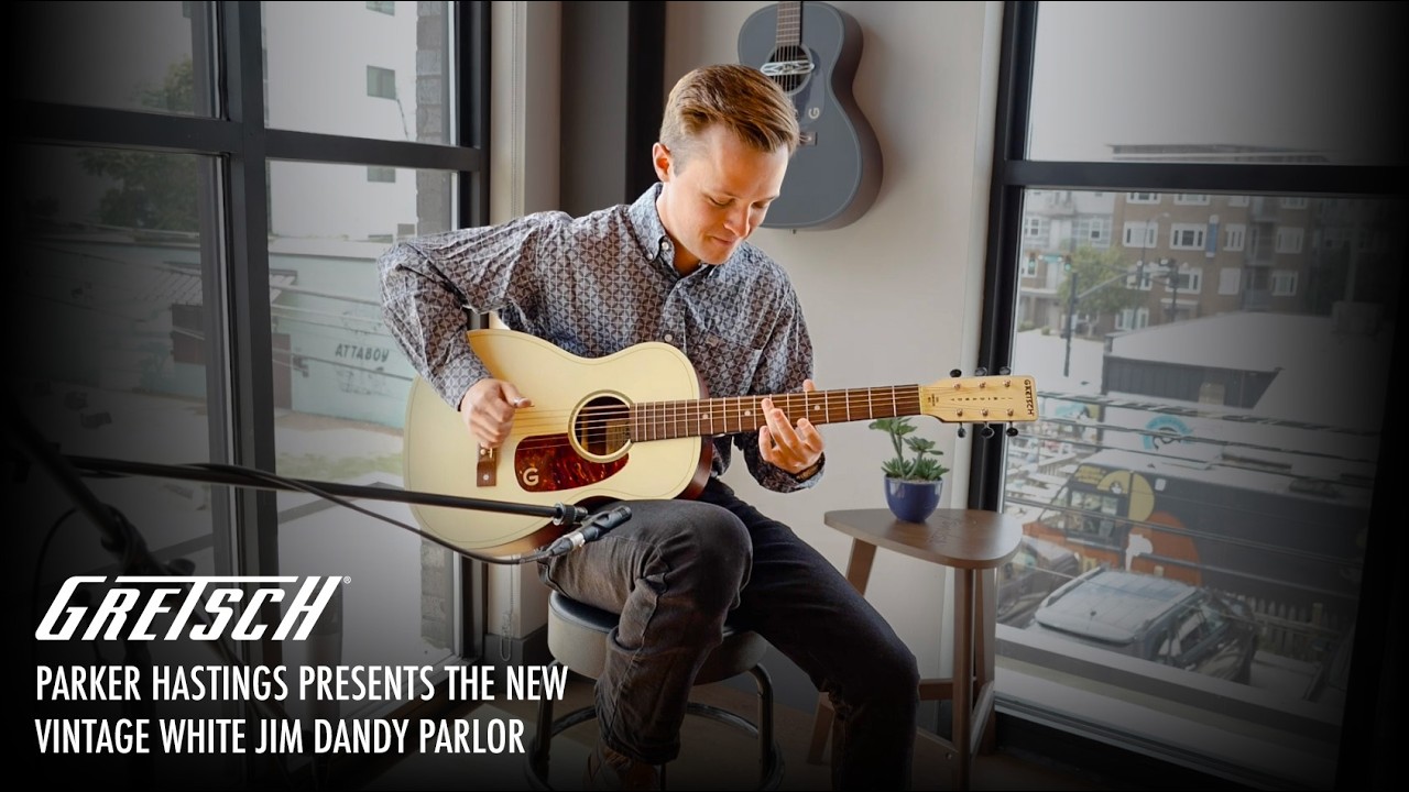 Parker Hastings Demos The New Vintage White Jim Dandy Parlor | Gretsch Guitars - YouTube