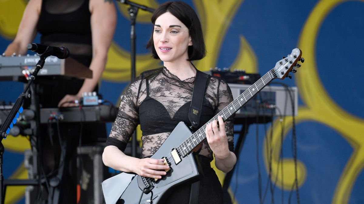 St. Vincent performs during the 55th Annual New Orleans Jazz &amp; Heritage Festiva at Fair Grounds Race Course on April 26, 2026 in New Orleans, Louisiana