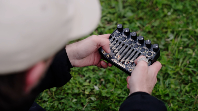 After three years of development, Bastl Instruments’ unique Kalimba combines classic instrument craftsmanship with cutting-edge technology: “Handle it like an acoustic instrument, and it will respond as one.”]