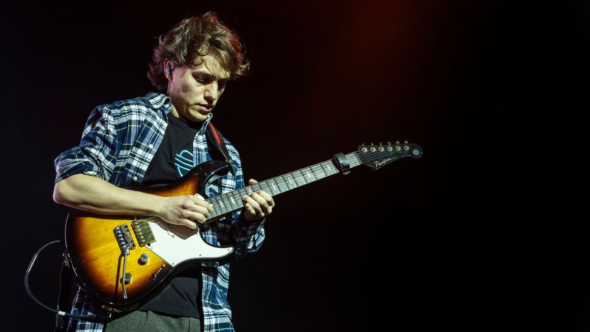 Italian guitarist and composer Matteo Mancuso performs in concert. Milan (Italy), April 17th, 2026
