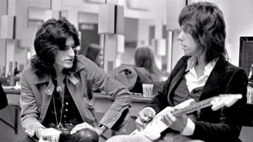 “During the '70s, he joined us to perform 'Train Kept A-Rollin'. It was incredible, although I felt intimidated by his presence. He's a genius—like Mozart!”: Joe Perry honors his guitar legends Jimmy Page and Jeff Beck.]