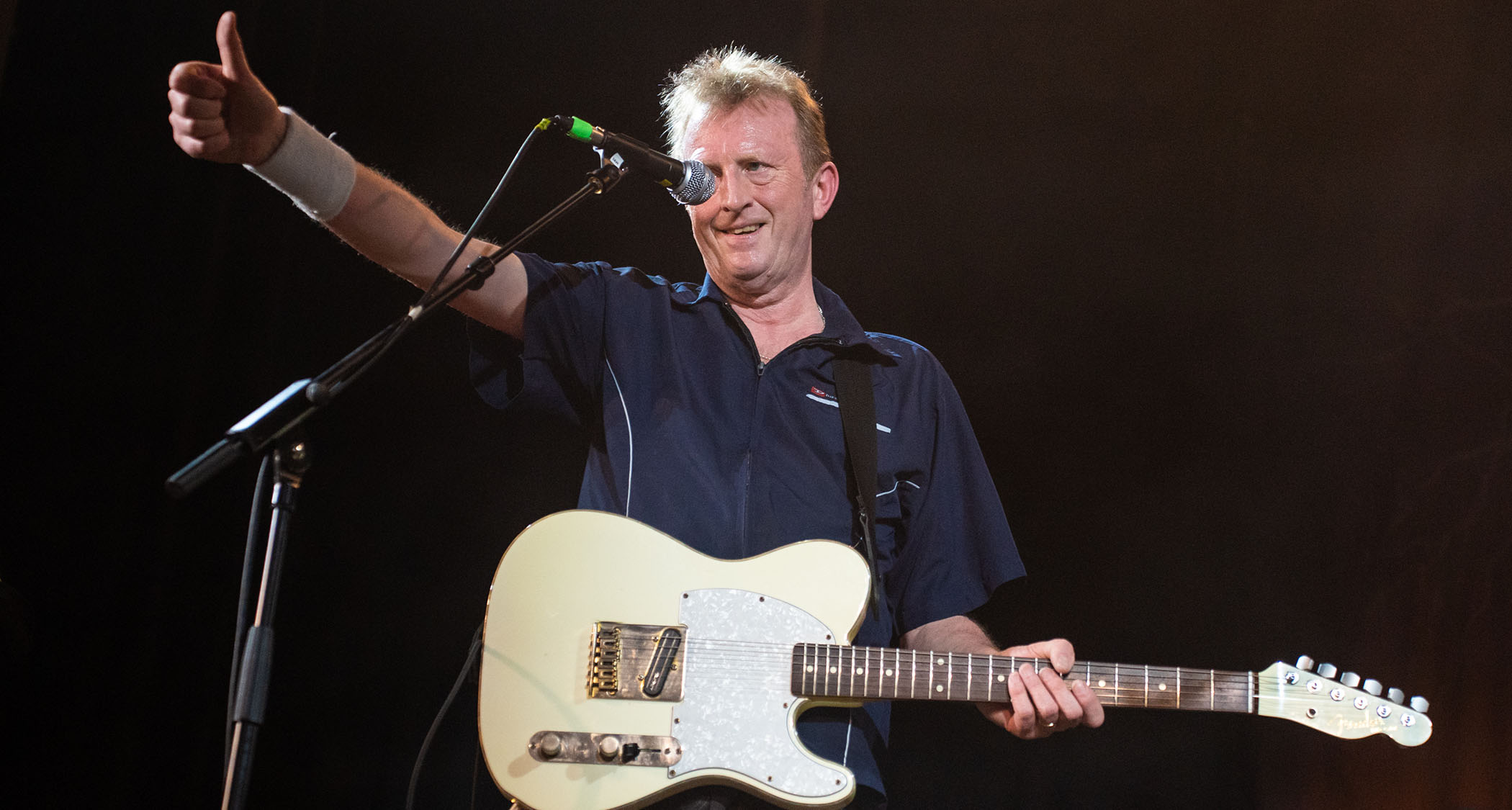 Bruce Watson of Big Country performs live in London with a Telecaster