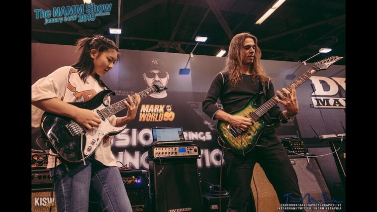 Li-sa-X & Kiko Loureiro DV Mark NAMM Booth - Anaheim, CA 1.27.19 18 Kiko Loureiro