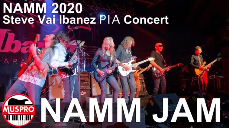 NAMM 2020: Steve Vai Joe Satriani Nita Strauss Paul Gilbert Polyphia - Ibanez PIA Concert Guitar Jam 18 Joe Satriani