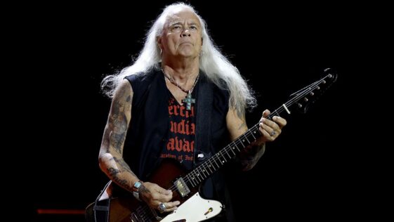 The inaugural performance of "Free Bird" by Lynyrd Skynyrd’s Rickey Medlocke.]