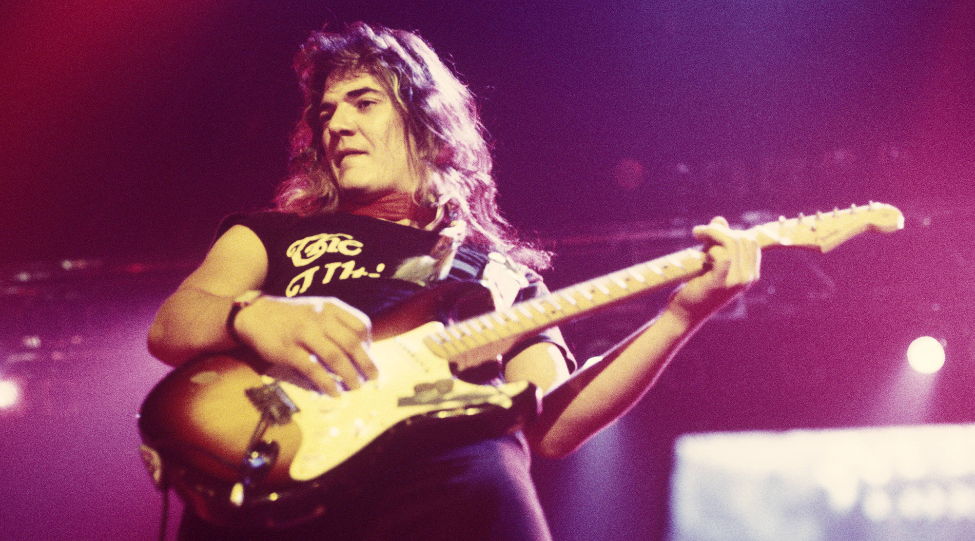 Tommy Bolin performing live onstage with Deep Purple, June 1975