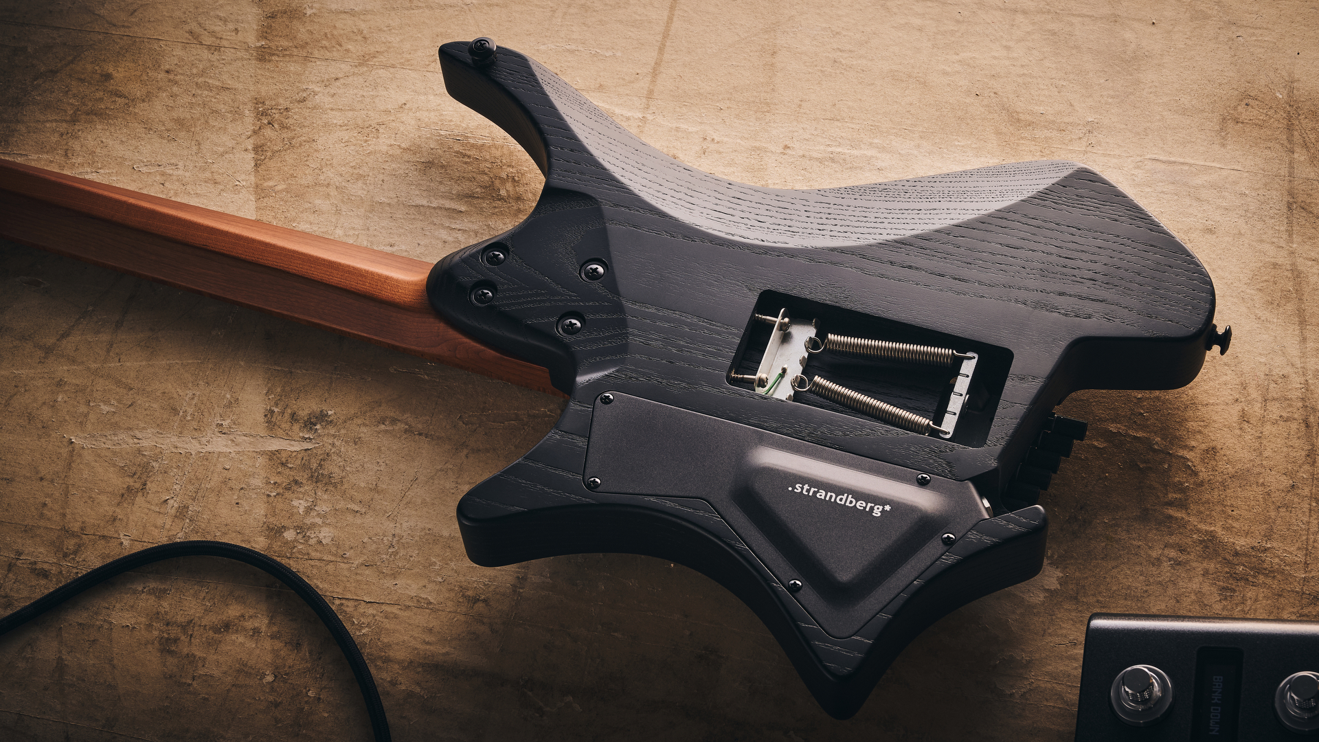 The back of the body on the Strandberg Boden Original N2.6T headless electric guitar
