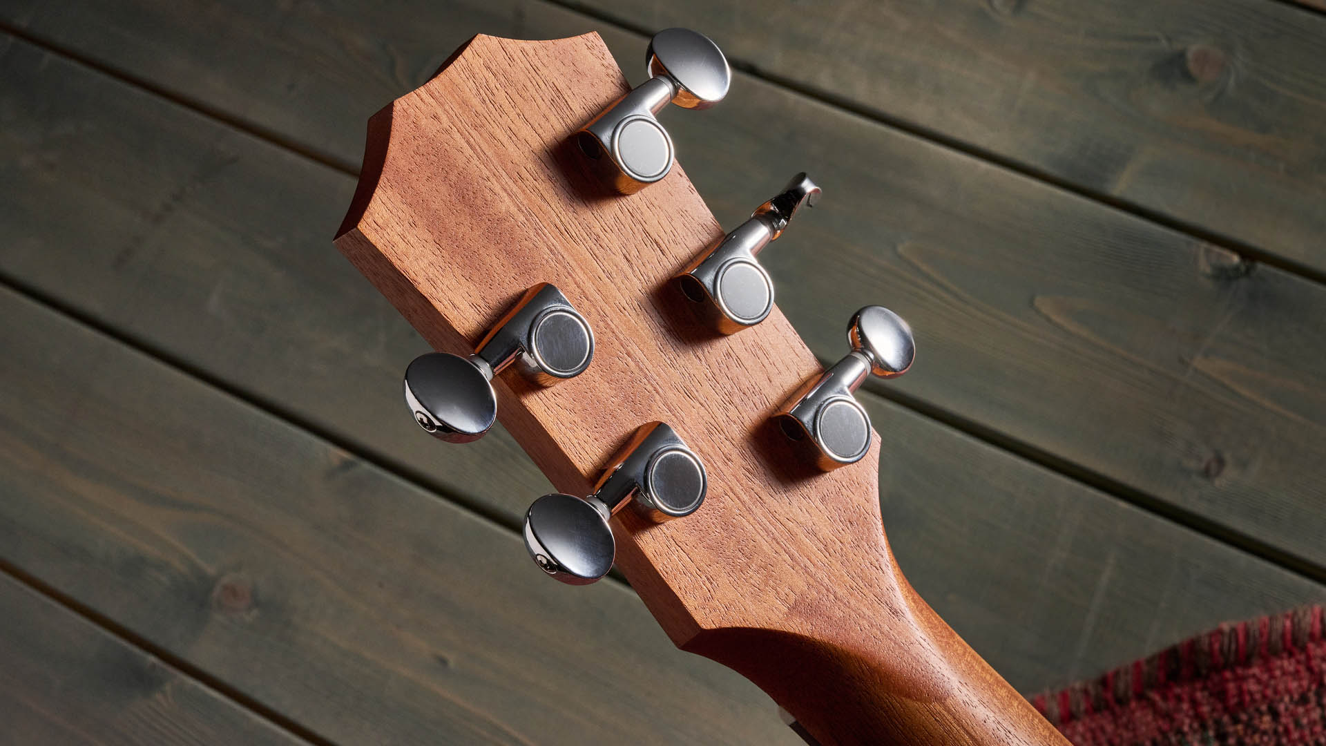 The Taylor Jacob Collier GS Mini is a compact five-string acoustic that encourages players to explore Collier's D-A-E-A-D tuning.
