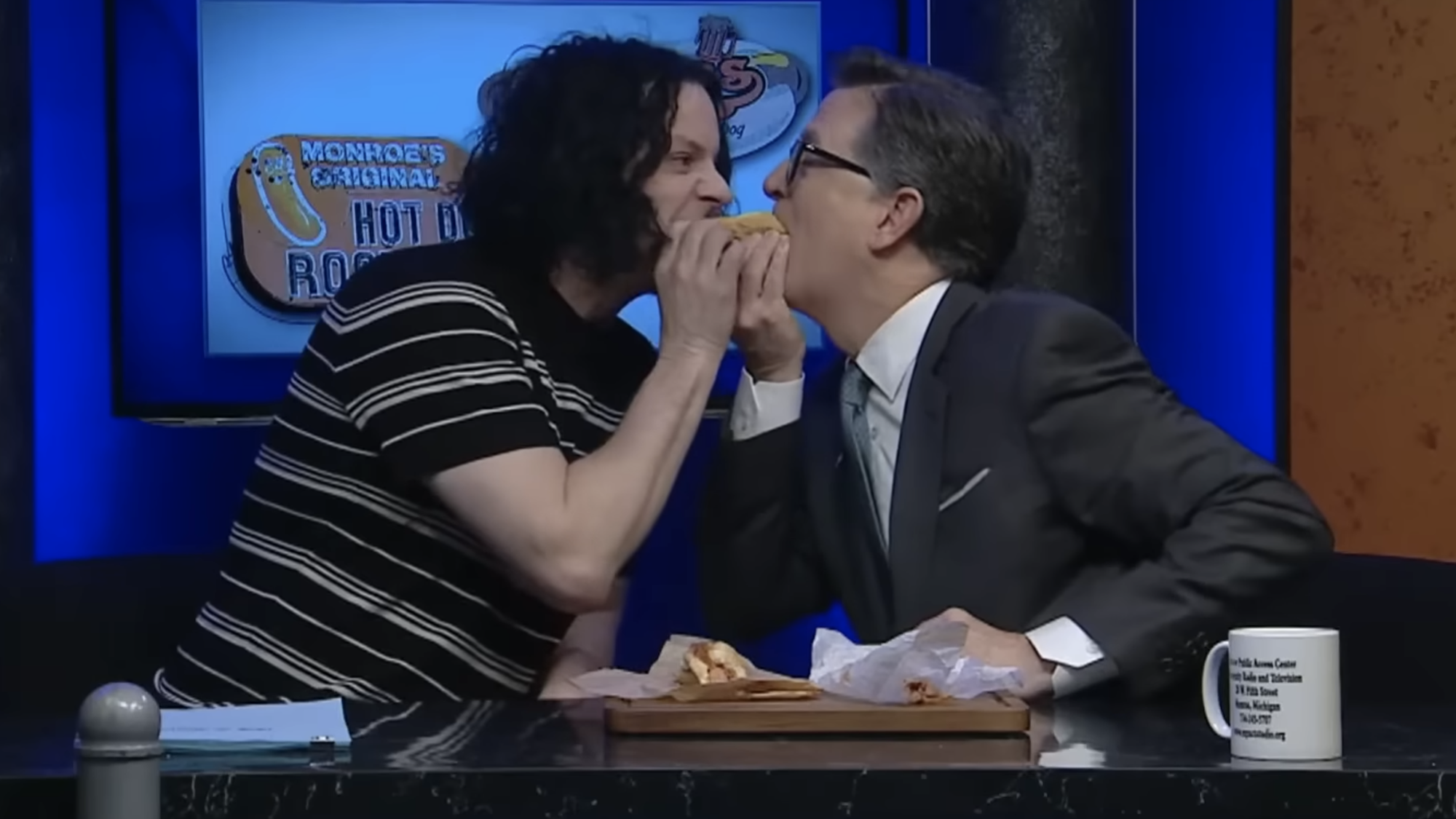 Jack White and Stephen Colbert on Only in Monroe, May 22, 2026