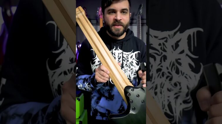 Small but mighty 8 string guitar 🤘💚🤘#metal #guitar #shorts 18 Strandberg Boden review