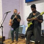 Tosin Abasi and Javier Reyes of Animals As Leaders playing The Woven Web at NAMM 2020 for Fishman 25 Tosin Abasi
