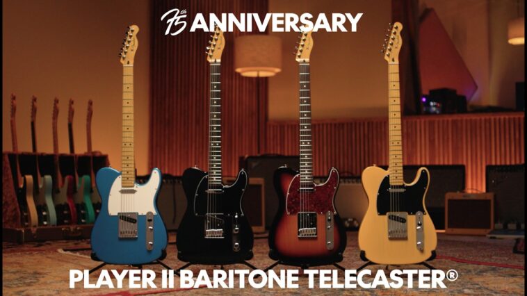 Baritone Telecasters are back on the menu as Fender unveils new 75th Anniversary models 18 Baritone Telecasters are back on the menu as Fender unveils new 75th Anniversary models