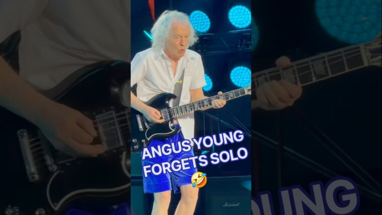 Angus Young goes viral for 'forgetting' solo he actually nails
