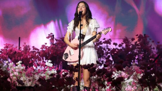 “Five prototypes before I got the body right. It had to look cool, play easy, feel comfortable, and most of all, sound good”: Olivia Rodrigo kicks off her Unraveled tour with a “one of one” heart-shaped guitar and a surprise solo