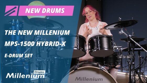 Millenium Drum's new flagship MPS-1500 Hybrid-X electronic drum set will turn some heads