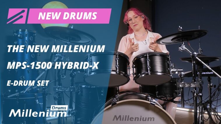 Millenium Drum's new flagship MPS-1500 Hybrid-X electronic drum set will turn some heads