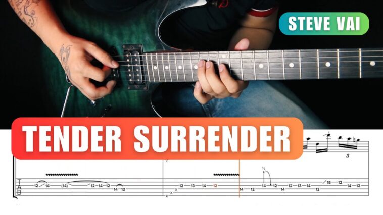 Steve Vai - Tender Surrender Guitar Lesson With Guitar Tab 18 Steve Vai