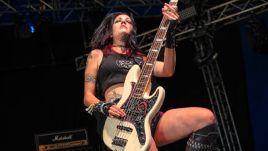 Tony Iommi bassist Becky Baldwin shares “Stormwatcher” playthrough